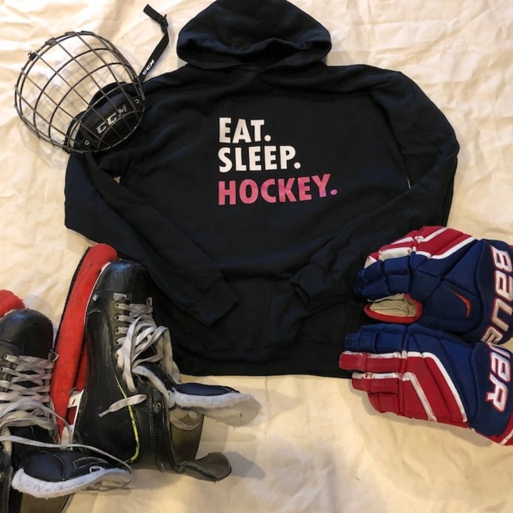 Hockey Hoodie Eat Sleep Hockey Sports Sweatshirt